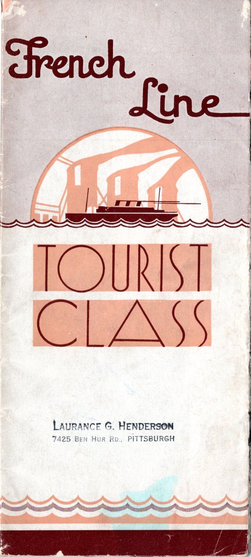 Various: pre-war - 1932 French Line Tourist Class interiors brochure