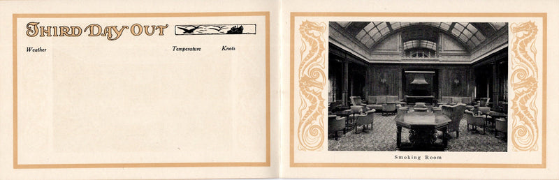 MAURETANIA: 1907 - Circa 1910 souvenir log book w/ interior photos