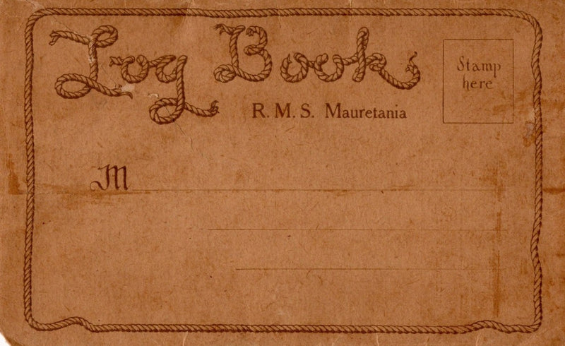 MAURETANIA: 1907 - Circa 1910 souvenir log book w/ interior photos
