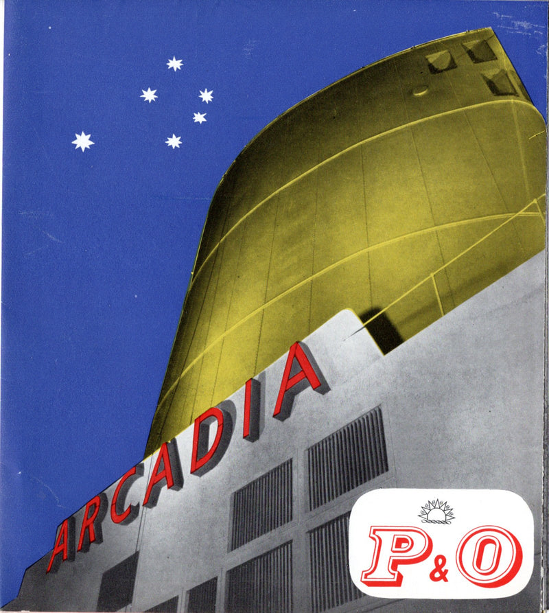 ARCADIA: 1954 - Fold-out 1950s interiors brochure w/ First & Tourist