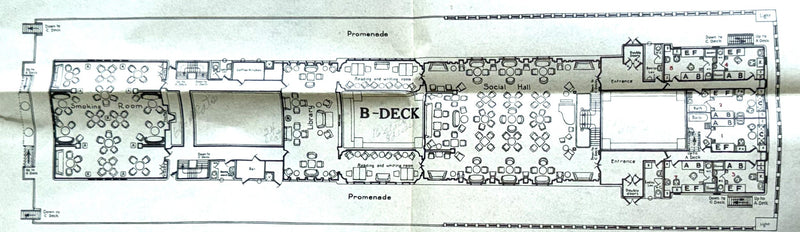 BERLIN/ADMIRAL NAKHIMOV: 1925 - Deck plan & interiors brochure from disaster ship