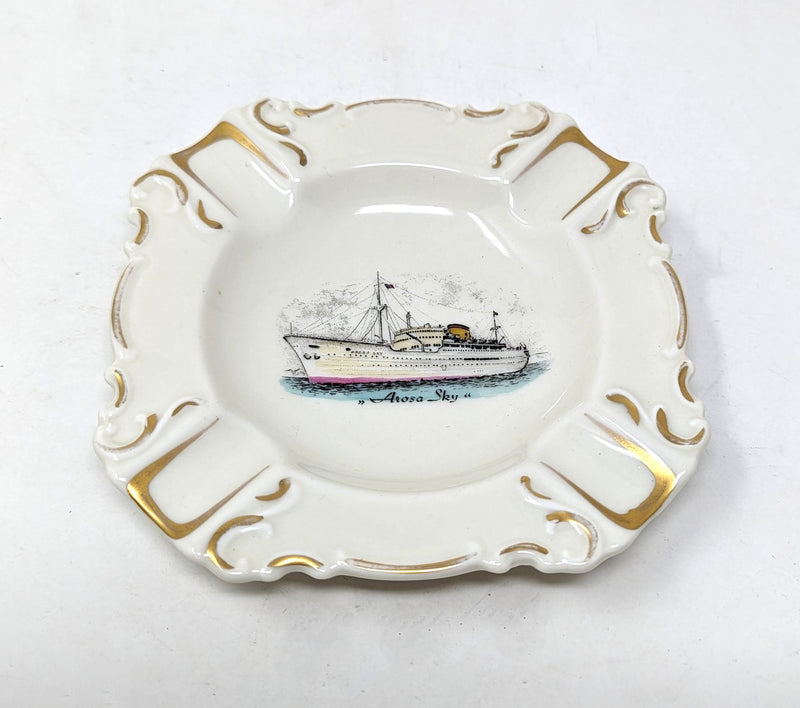 AROSA SKY: 1949 - Porcelain portrait ashtray for short-lived service