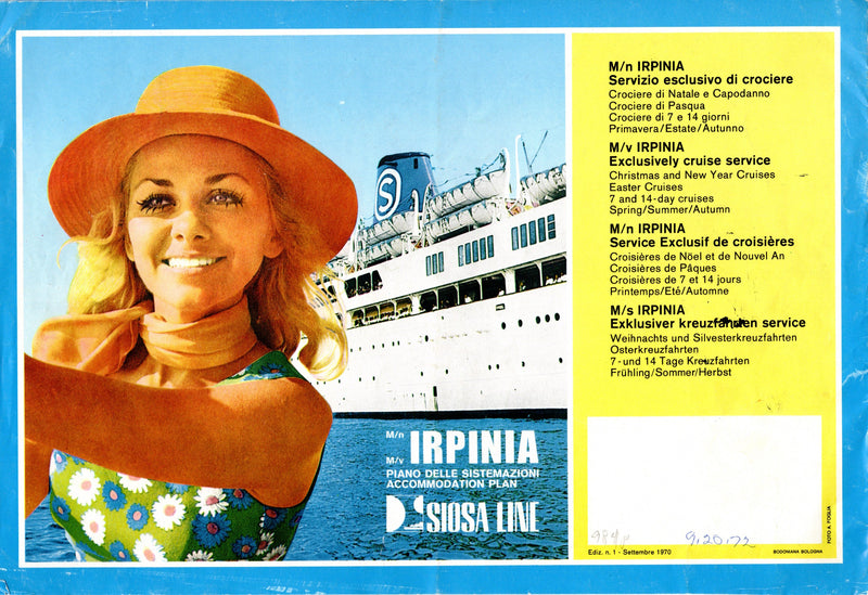 IRPINIA: 1929 - Deluxe deck plan/interiors brochure