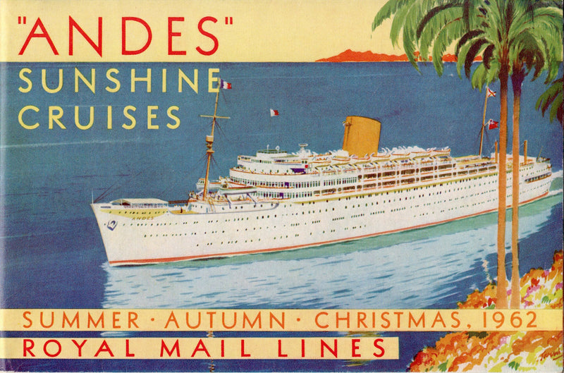 ANDES: 1939 - Brochure w/ deck plan for 1962 cruises
