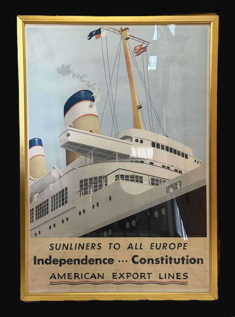 INDEPENDENCE & CONSTITUTION: 1951 - Original travel agency poster from early 1950s