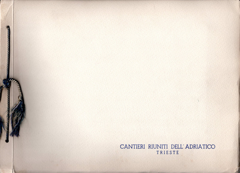 Various: pre-war - Cantieri Riuniti dell' Adriatico prestige album w/ ship projects 1920s-50s