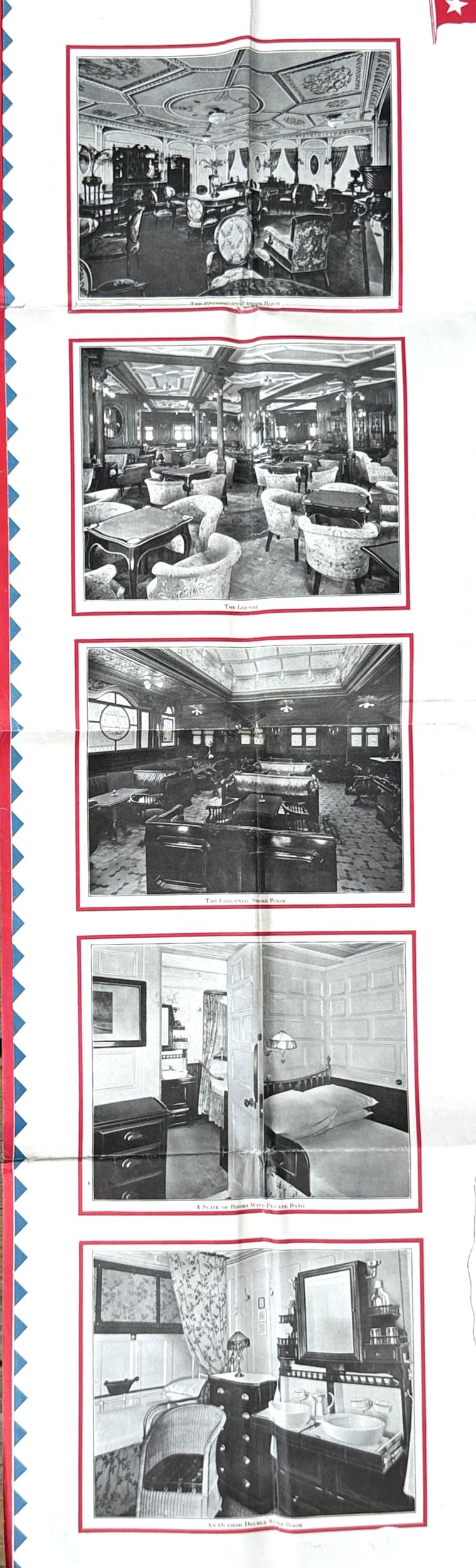 ADRIATIC: 1907 - Colorful cruise brochure & deck plans from 1929