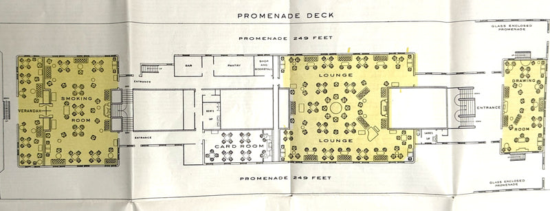 LAURENTIC: 1928 - Big cruise plan w/ interior photos from 1929