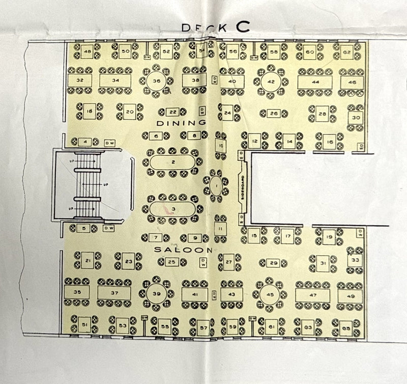 LAURENTIC: 1928 - Big cruise plan w/ interior photos from 1929