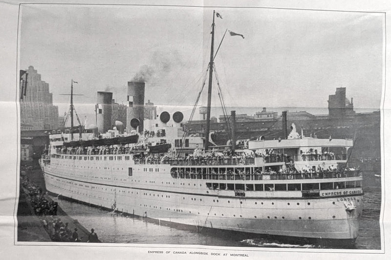 EMPRESS OF FRANCE & EMPRESS OF CANADA - Color-coded plan w/ photos before fire