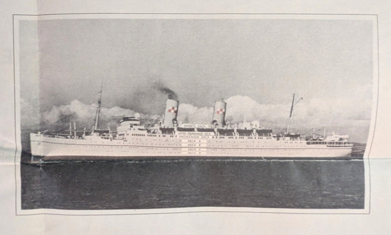 EMPRESS OF FRANCE & EMPRESS OF CANADA - Color-coded plan w/ photos before fire