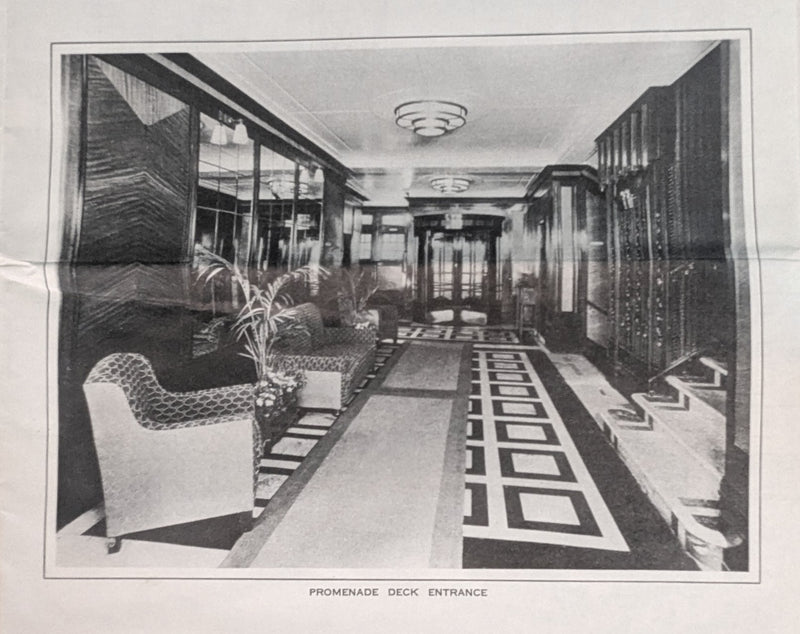 EMPRESS OF FRANCE & EMPRESS OF CANADA - Color-coded plan w/ photos before fire