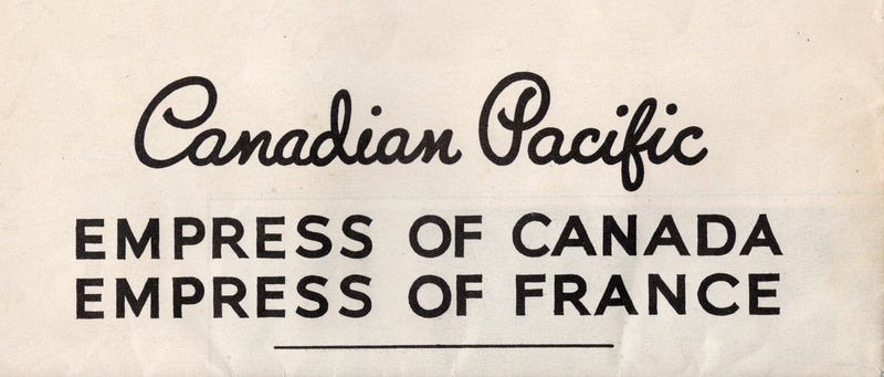 EMPRESS OF FRANCE & EMPRESS OF CANADA - Color-coded plan w/ photos before fire