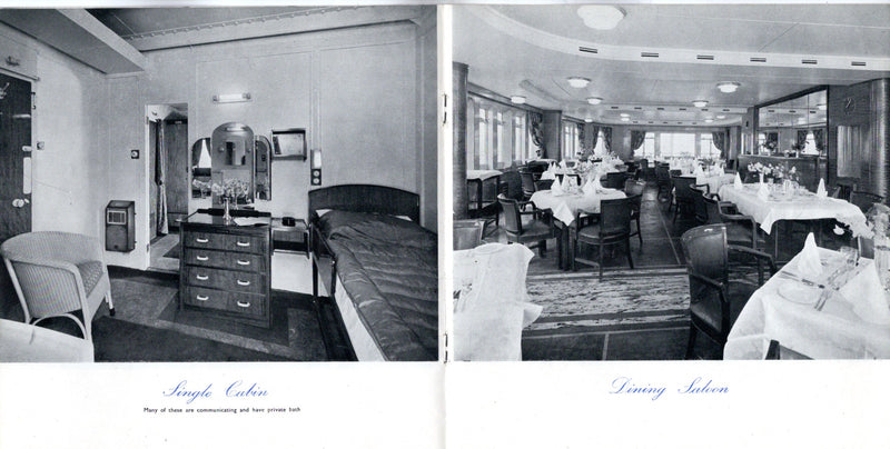 Various Ships - 1955 Blue Star Line interiors brochure