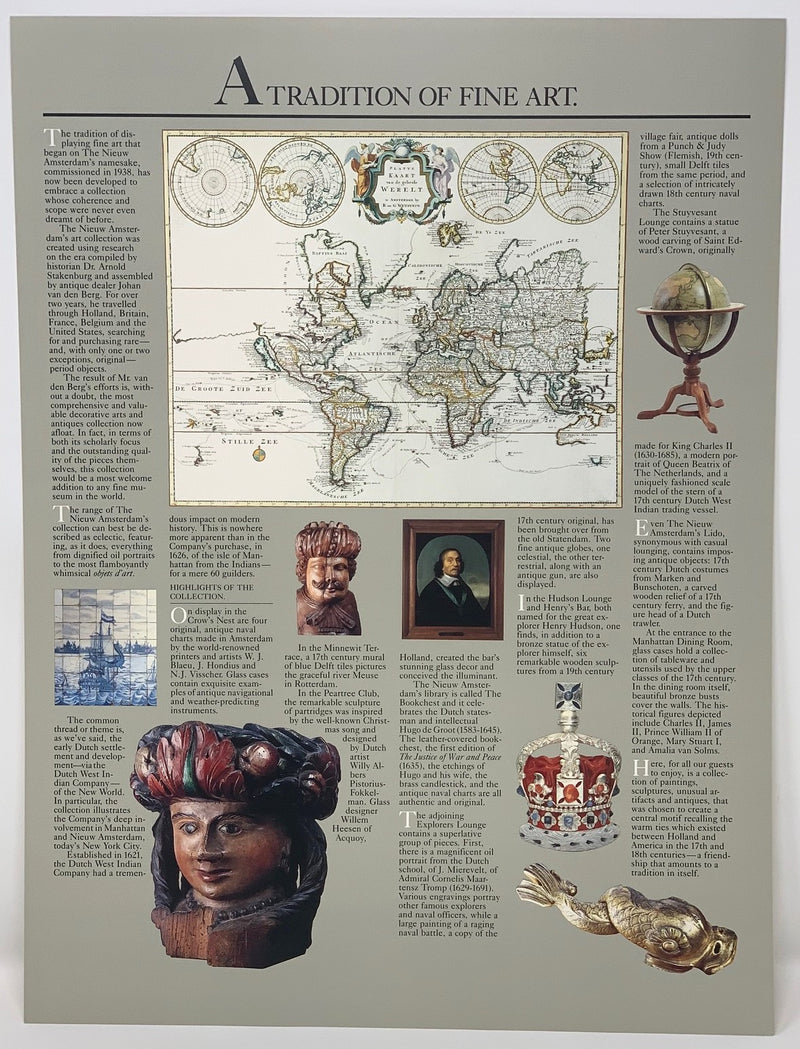 NIEUW AMSTERDAM: 1983 - Large VIP intro kit w/ cardboard model