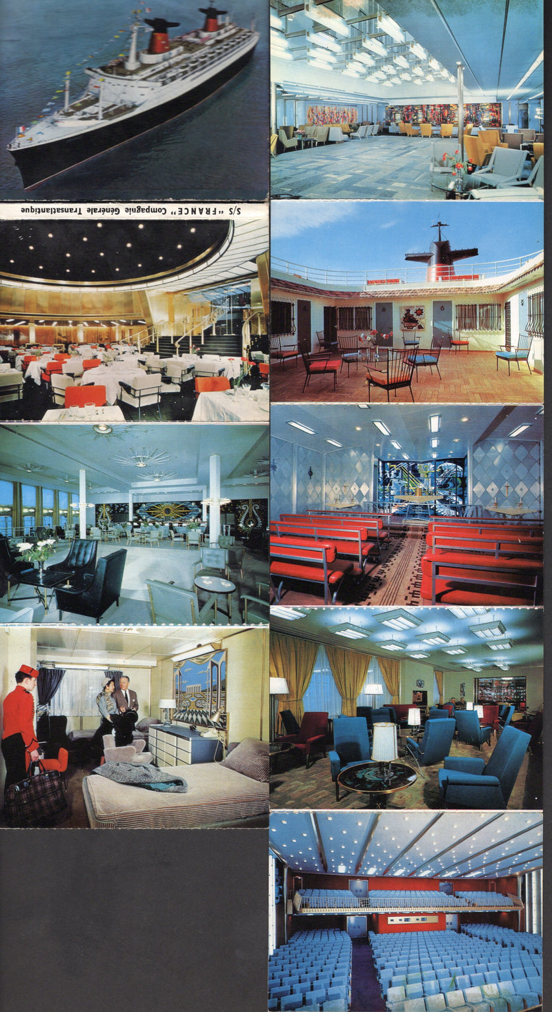 FRANCE: 1962 - 9 color photo cards