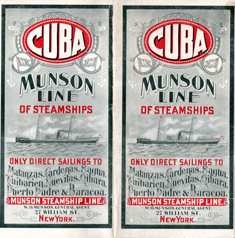Various: pre-war - 1899 Munson Line Cuban services & fleet brochure