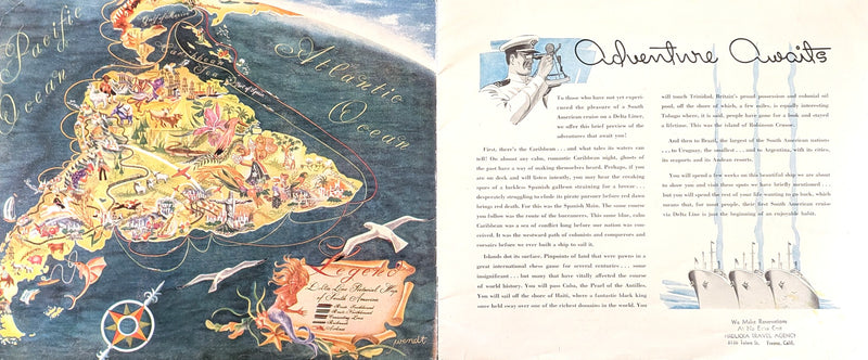 DEL NORTE, DEL SUD & DEL MAR - Stylish, deluxe 1946 intro brochure w/ plans