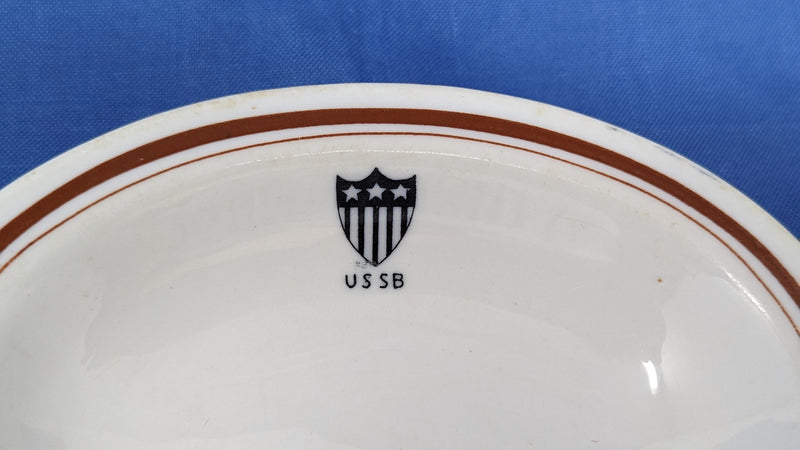Various: pre-war - U.S.S.B. oval side dish w/ shield from 1920s