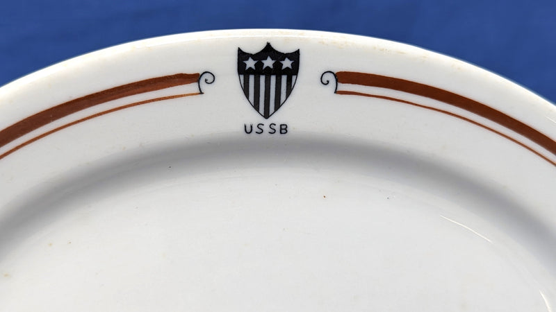 Various: pre-war - U.S.S.B. small platter w/ shield from early 1920s