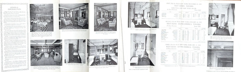 DUCHESS OF BEDFORD: 1928 - Cruise deck plan booklet w/ many interior photos from 1929