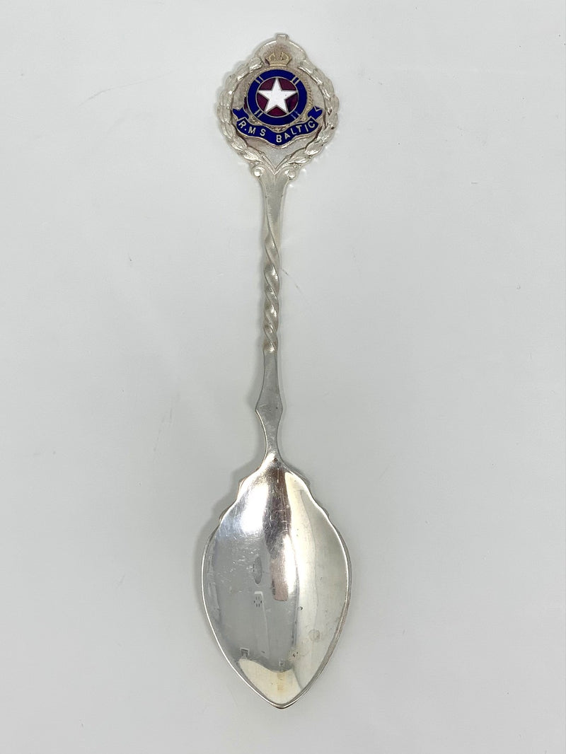 BALTIC: 1904 - Souvenir silver spoon w/ star medallion