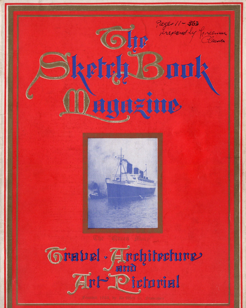 QUEEN MARY: 1936 - Rare May '36 "Sketch Book Magazine" describing art & interiors