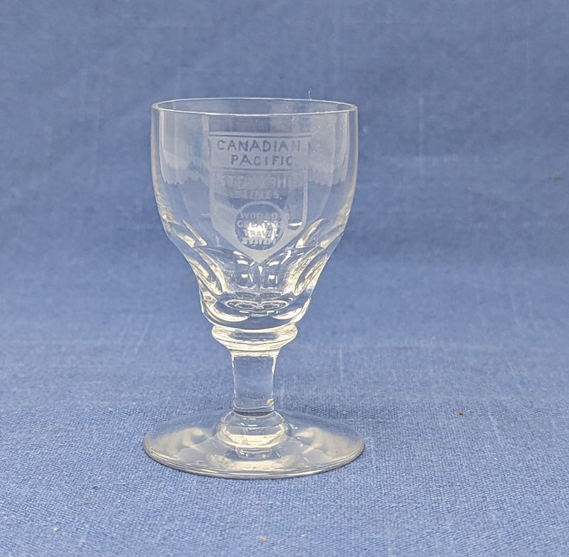 Various Ships - Canadian Pacific cordial glass w/ logo