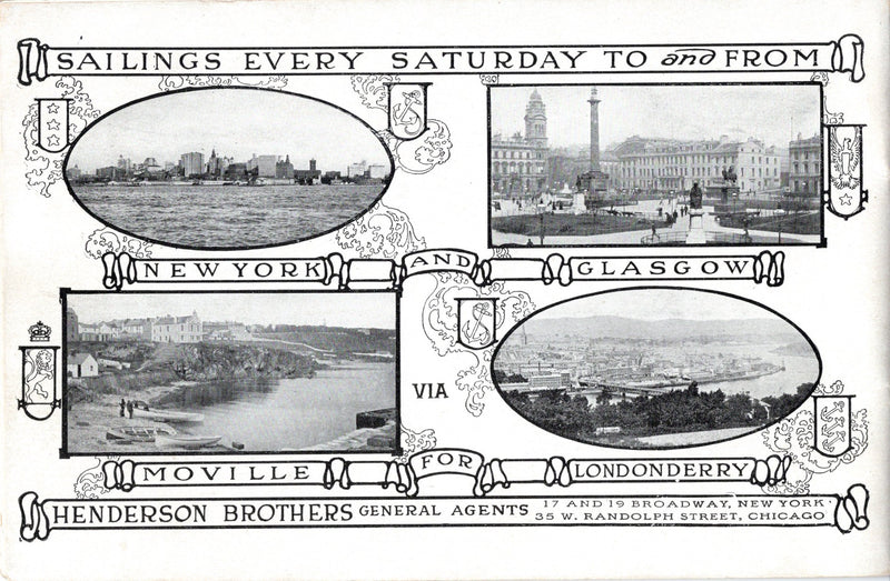 Various: pre-war - Circa 1910 Anchor Line fleet & destination brochure w/ 36 pages