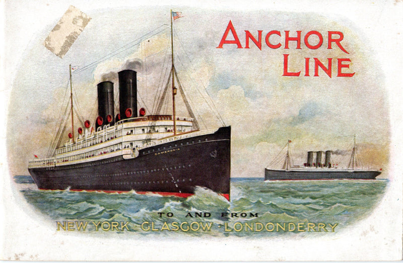 Various: pre-war - Circa 1910 Anchor Line fleet & destination brochure w/ 36 pages