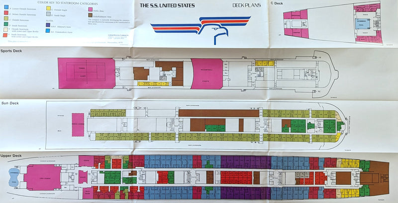 UNITED STATES: 1952 - Deck plan from 1979 for Hadley's dream