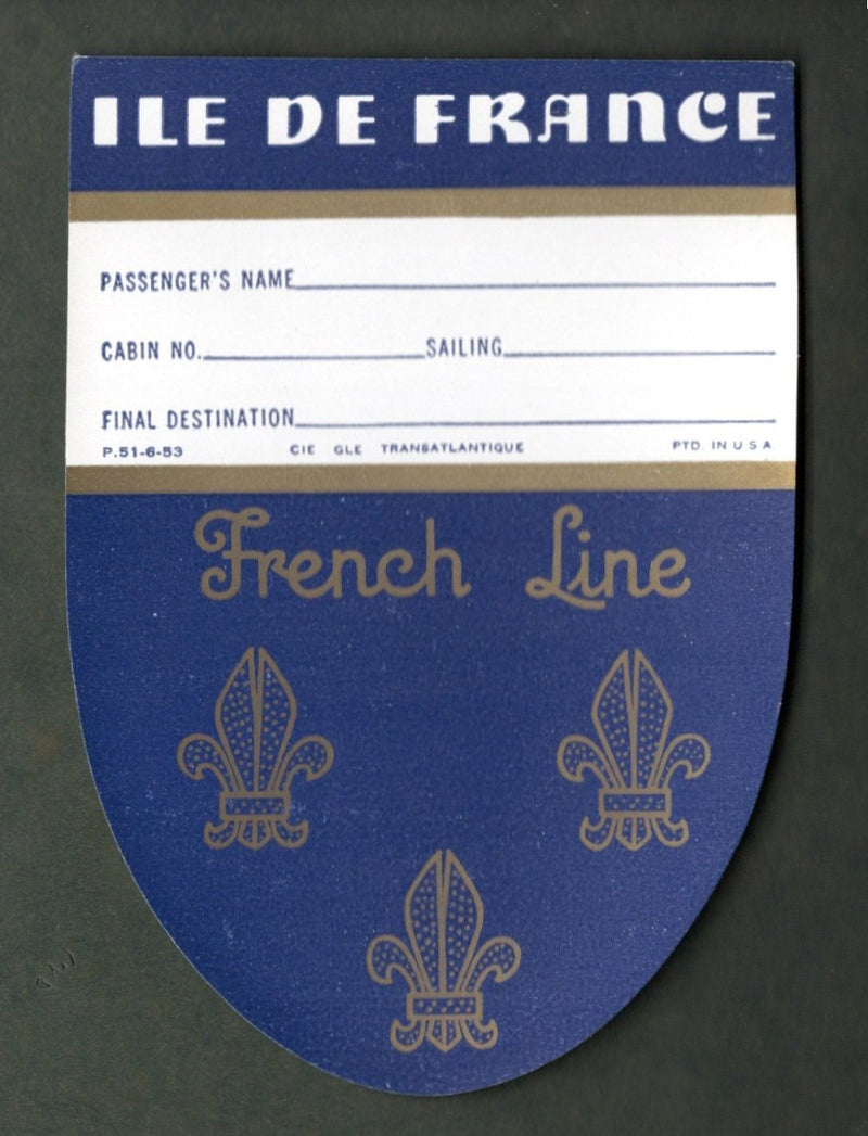 ILE DE FRANCE - Unused shield baggage sticker