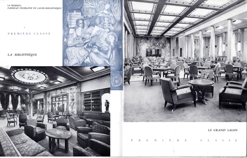 LIBERTE: 1930 - Deluxe, 3-class interiors brochure from 1956