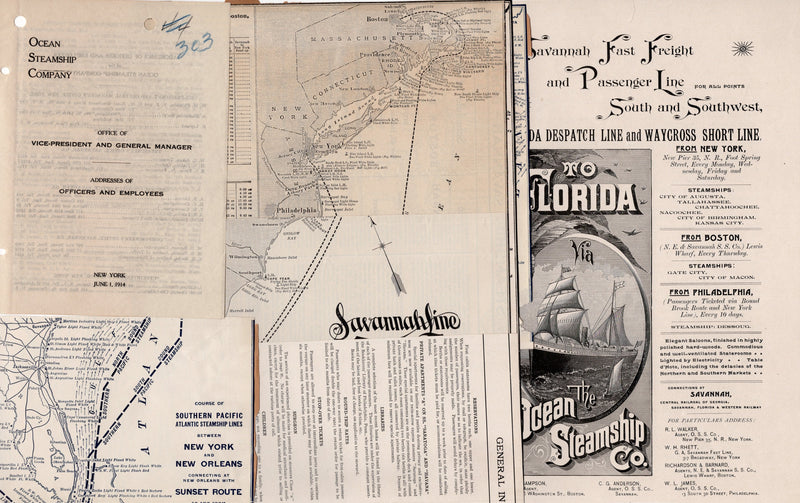 CITY OF ROME & S-51 - 1925 collision account & Savannah Line deck plans