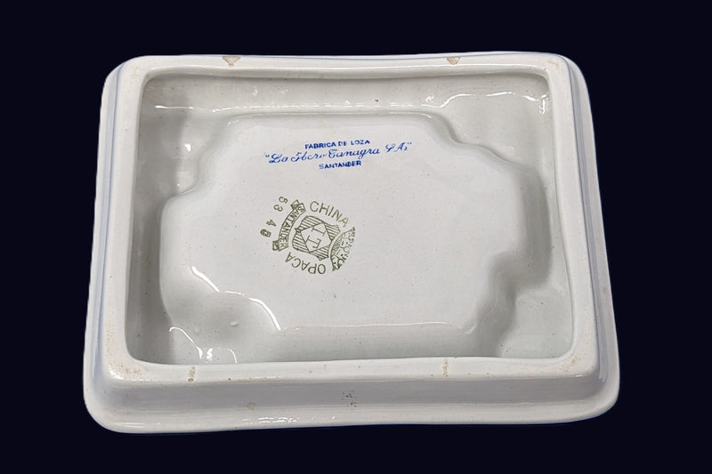 Various Ships - Elaborately decorated Compania Trasatlantica china ashtray