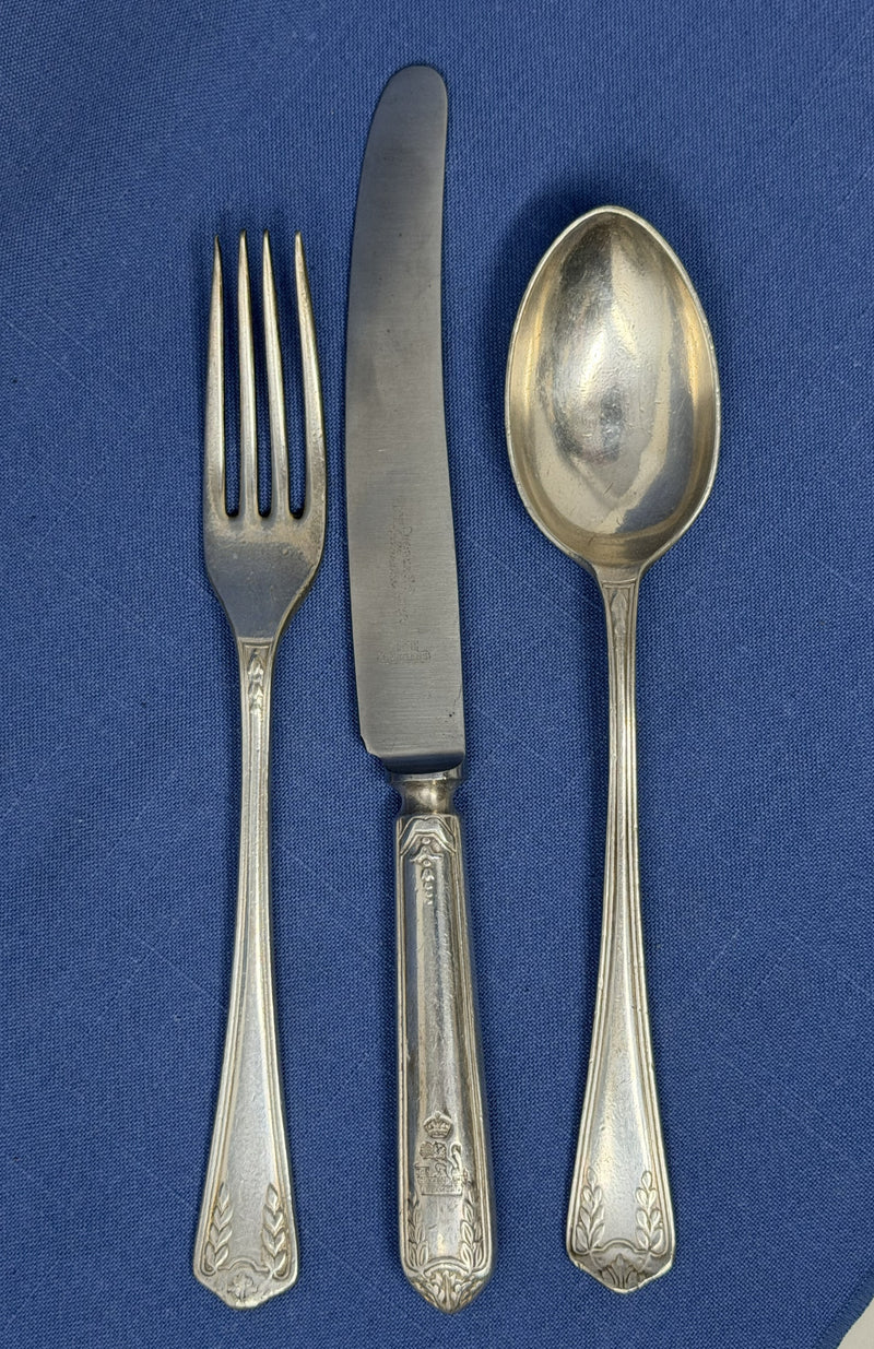 Various: pre-war - 3 pieces of Cunard "King's Pattern" silverware