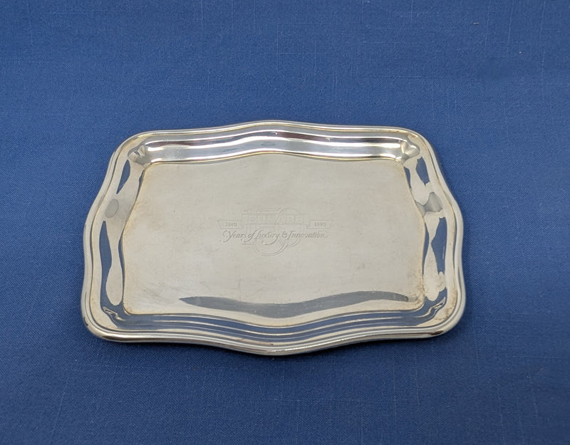 QE2: 1969 - Silverplated souvenir tray celebrating 150th anniversary 1840-1990