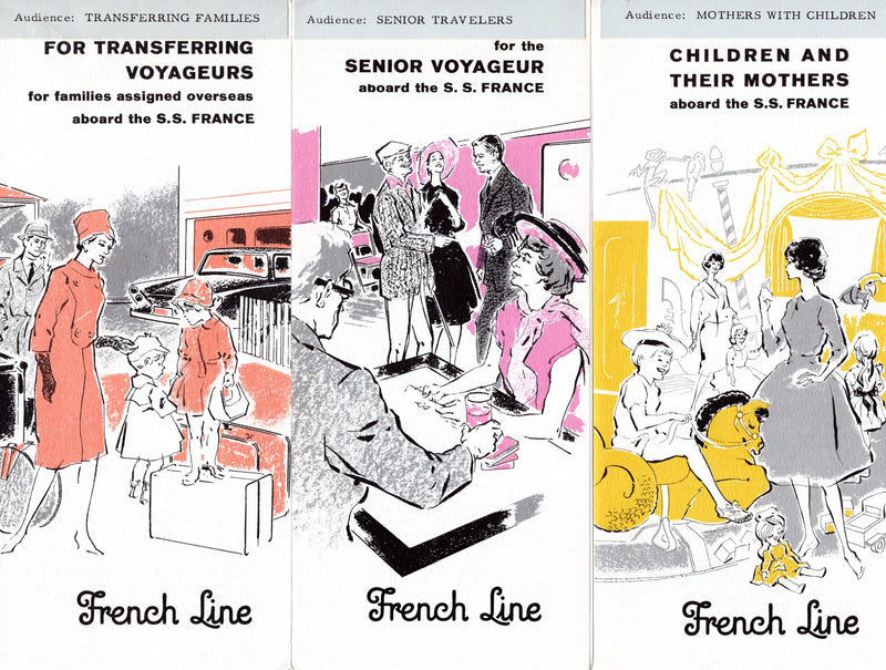 FRANCE: 1962 - Travel agency samples of 7 specialty guides