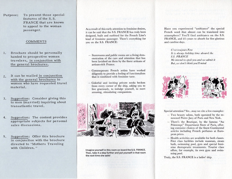 FRANCE: 1962 - Travel agency samples of 7 specialty guides