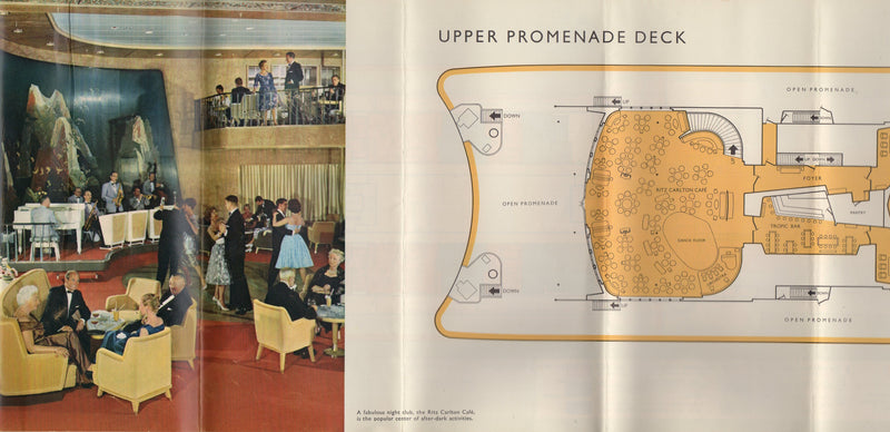 ROTTERDAM: 1959 - Deluxe cruise brochure in color from 1960
