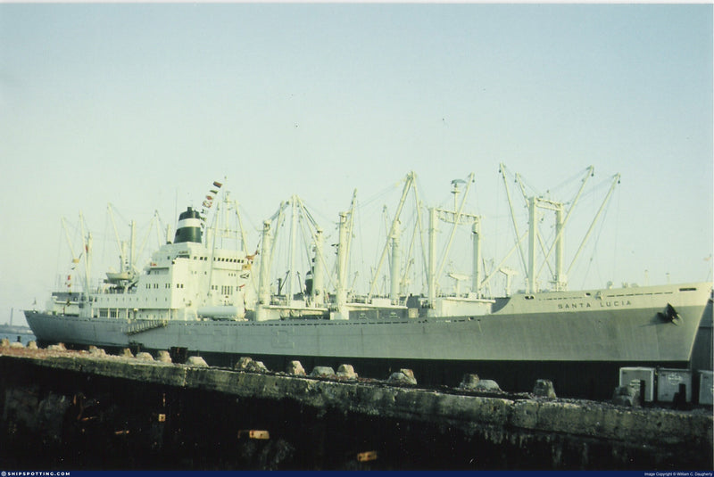 SANTA LUCIA: 1966 - General arrangements sign removed from ship