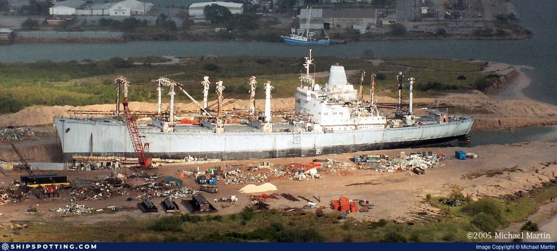 SANTA LUCIA: 1966 - General arrangements sign removed from ship