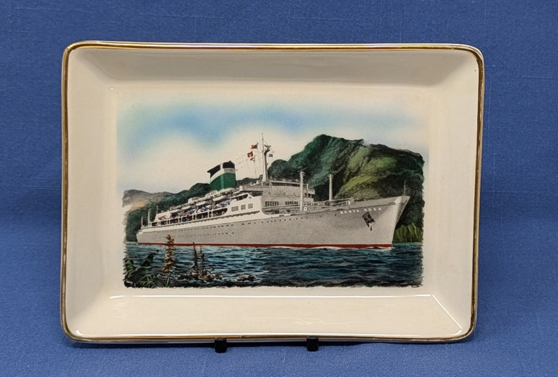 SANTA ROSA: 1958 - Maiden voyage year portrait pin dish