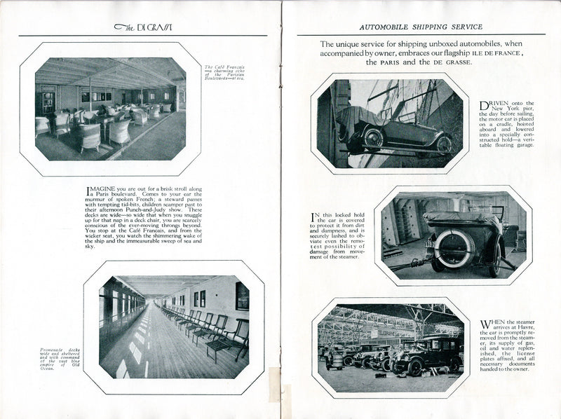 DE GRASSE: 1924 - Cabin (First) Class interiors brochure