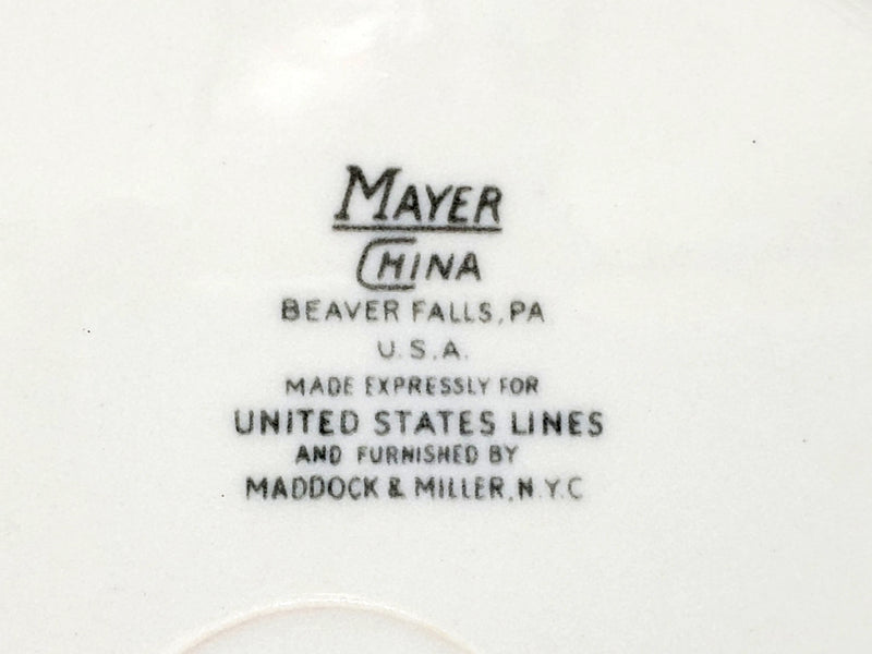 UNITED STATES: 1952 - Grey Star dinner plate
