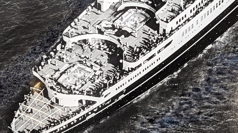 LEONARDO DA VINCI: 1960 - Large ad agency mock-up photograph on board - black hull