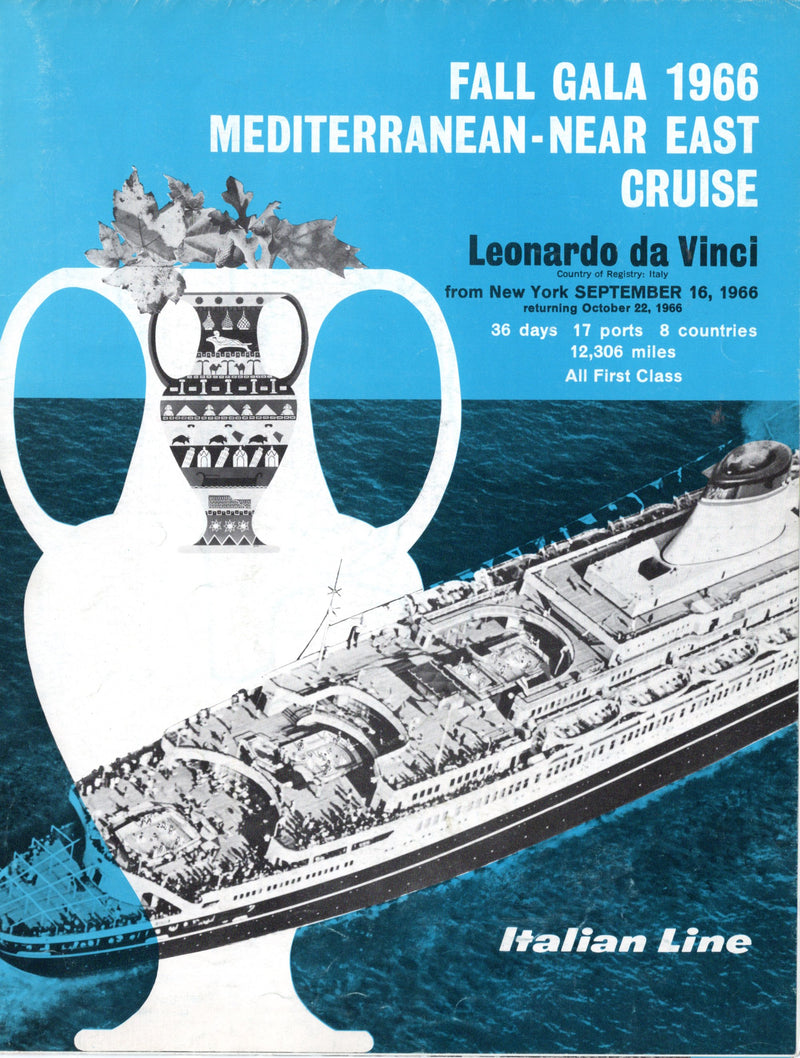 LEONARDO DA VINCI: 1960 - Large ad agency mock-up photograph on board - black hull