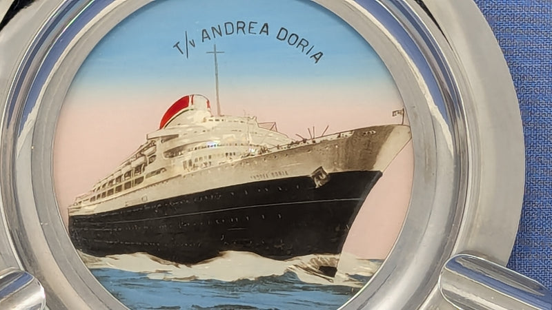 ANDREA DORIA: 1953 - Portrait ashtray from onboard gift shop