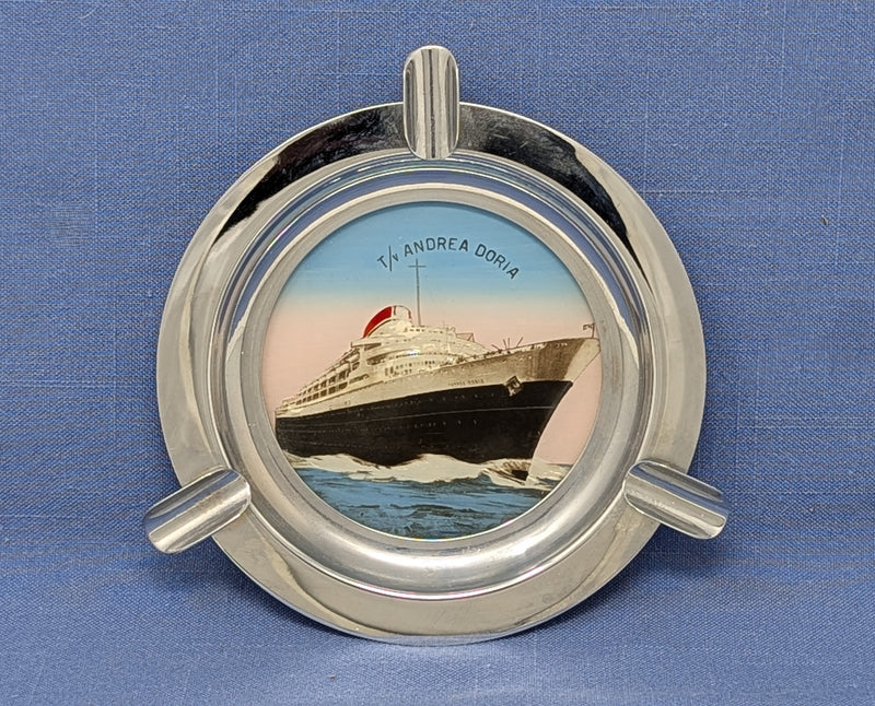 ANDREA DORIA: 1953 - Portrait ashtray from onboard gift shop