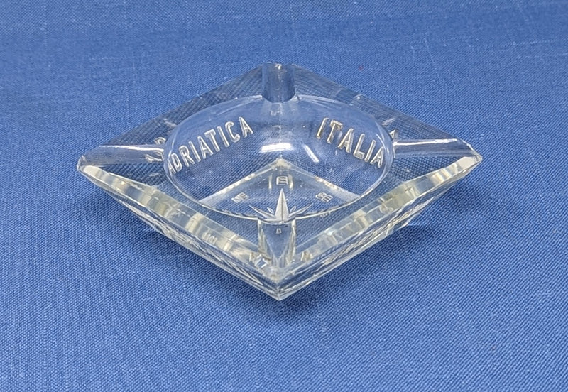 Various Ships - Etched glass ashtray w/ Finmare line names